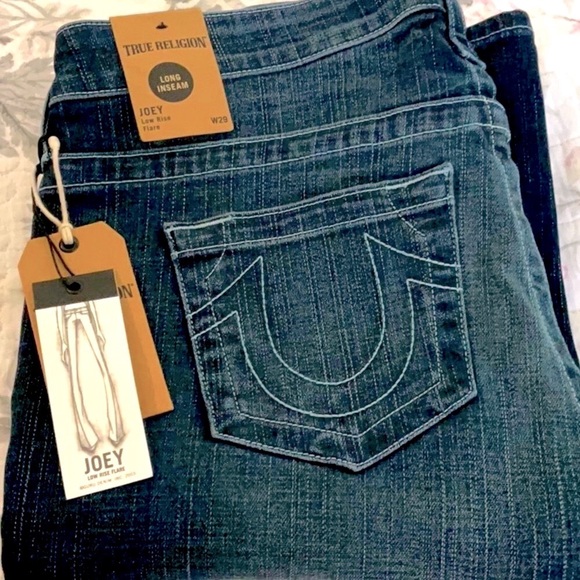 True Religion Denim - ASO✨NWT Y2K RareUSA🇺🇸 True Religion Joey Flare Beatnik Dark Blue LowR Wm Jean 29